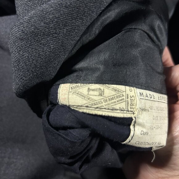 Vintage JACK FRASER Wool Jacket Men's 46 Gray Heavy Custom Made 1960 *READ* - Picture 6 of 12